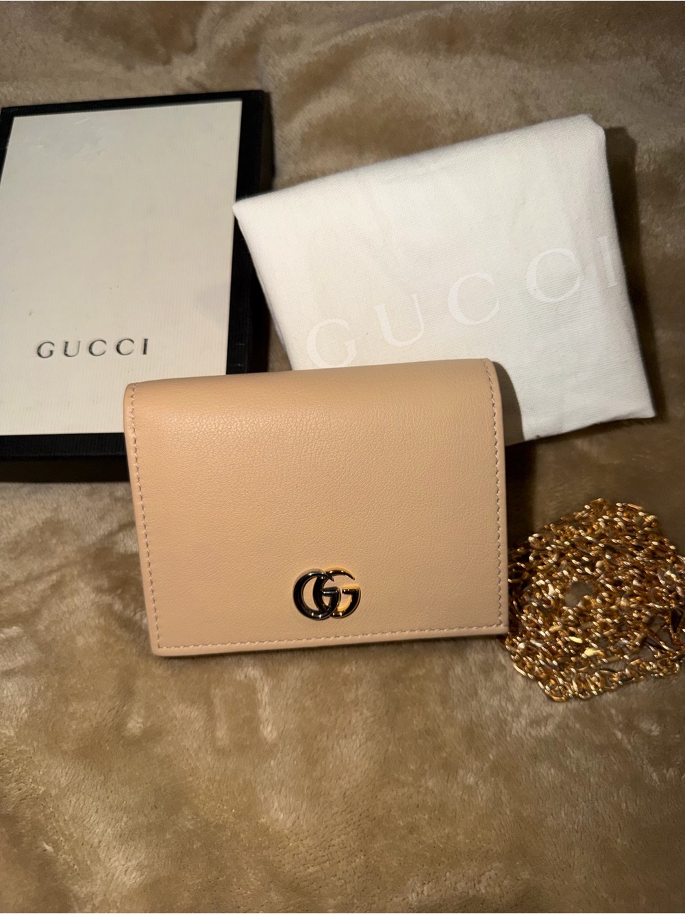 Gucci GG Marmont Card Case Wallet New